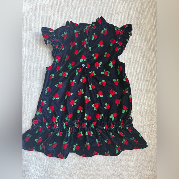 Janie and Jack Rose Print Velvet Top - Picture 3 of 3